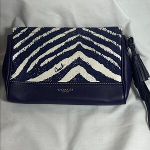 Coach wristlet purple zebra print